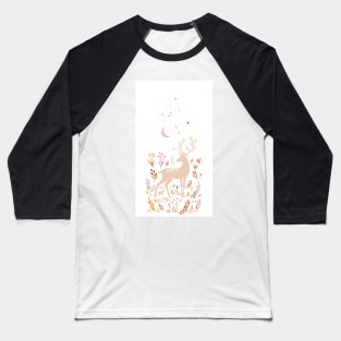 Winter Deer Christmas Celestes Studio© Baseball T-Shirt